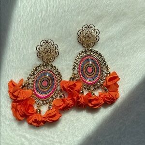 Colorful Floral Drop Earrings
